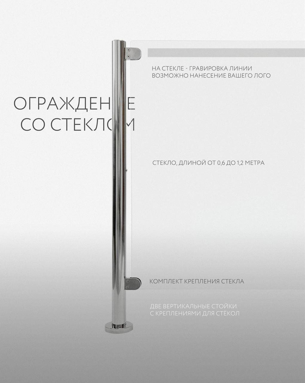 КОМПЛЕКТ ОГРАЖДЕНИЯ (СТЕКЛЯННЫЙ)